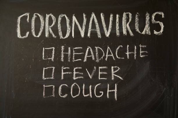 istock Coronavirus symptoms. Outbreak Warning. written white chalk on blackboard in connection with epidemic of coronavirus worldwide. 1221173768