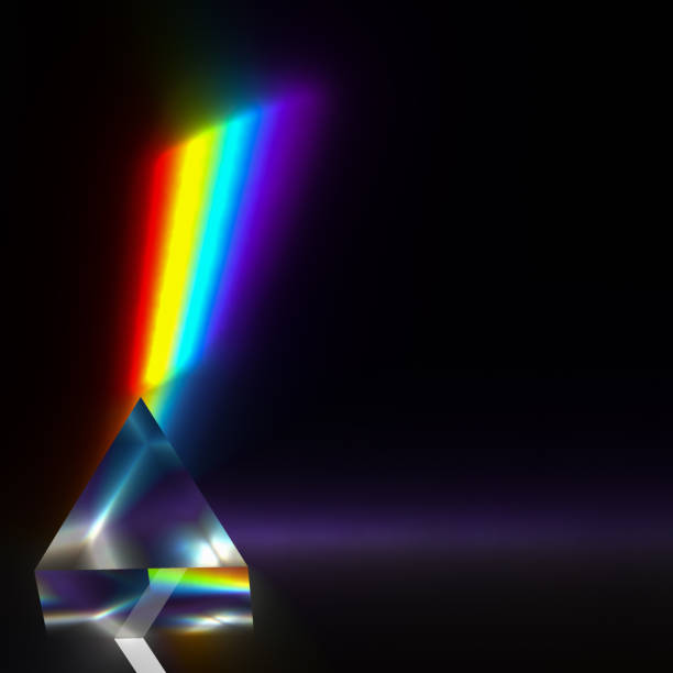 istock Illustration of spectral image of prism by 3D rendering 1221179596