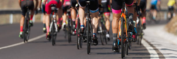 istock Cycling competition,cyclist athletes riding a race 1221179680
