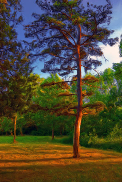 istock Oil landscape painting 1221181027