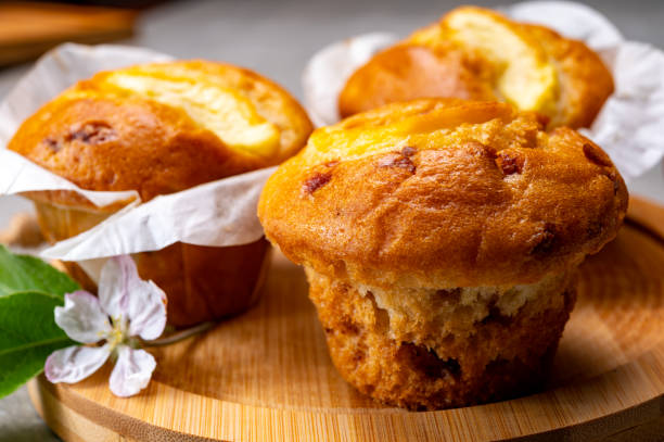 istock Fresh baked muffins with apple and cinnamon close up 1221181420
