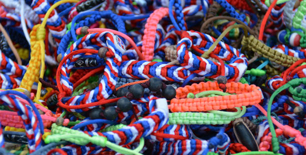 istock traditional  woven bracelets for sale 1221184677