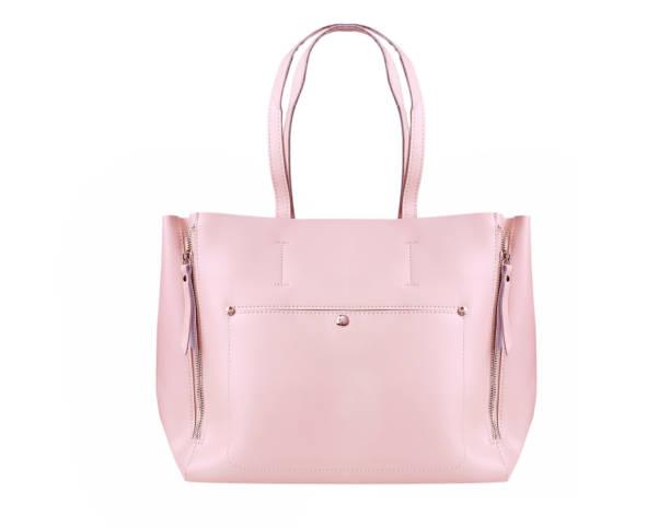 istock Pink bag isolated on white background 1221187023