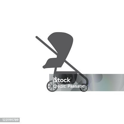 istock baby stroller isolated icon vector pram buggy 1221191789
