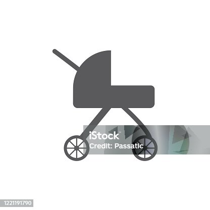 istock baby stroller isolated icon vector pram buggy 1221191790