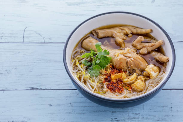 istock Chicken noodle food in Thailand 1221196936