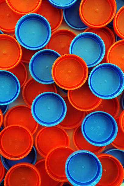 istock Group of plastic bottle caps 1221198063