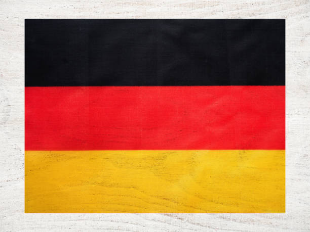 istock German Flag. Beautiful greeting card. Close up 1221199120