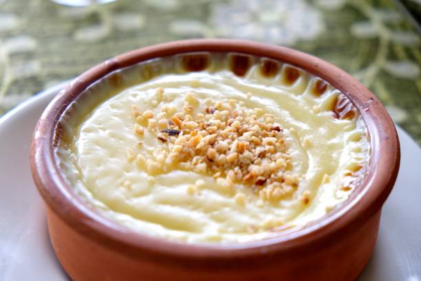 Rice pudding stock photo