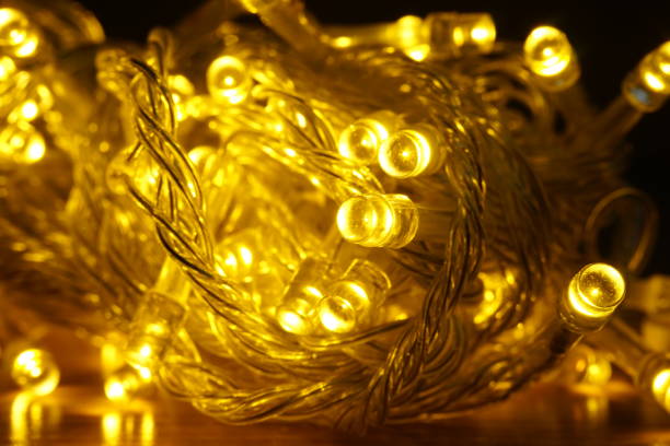 istock Christmas led lights wire close-up 1221200961