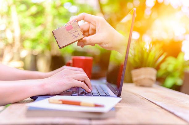 istock Online shopping and Home delivery. Entrepreneur using innovation technology on tablet and mobile for selling online. Startup SME business and mail delivery. Lock down and Self-quarantine at home. 1221202101