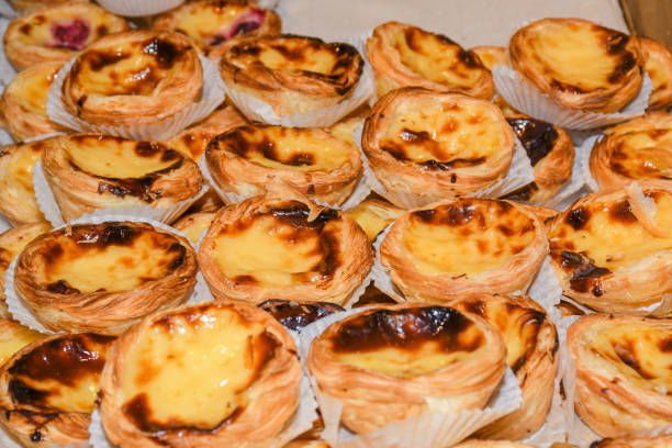 istock Pastel de nata, also known as Portuguese custard tart, 1221202284