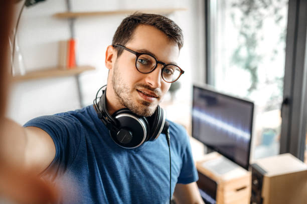 istock DJ doing selfie from his home office 1221202699