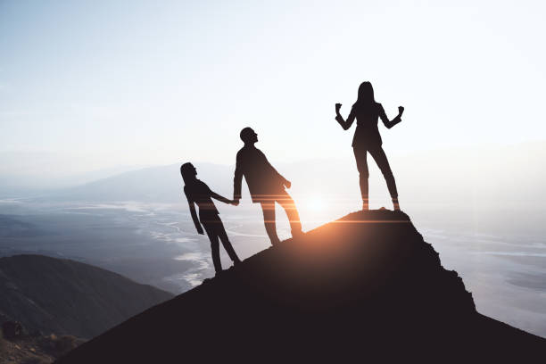istock Businesspeople on mountain 1221204271