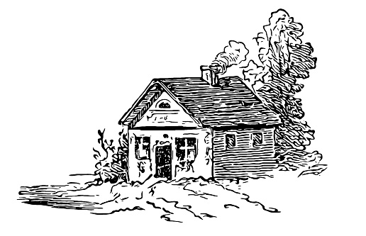 Illustration of a Old house