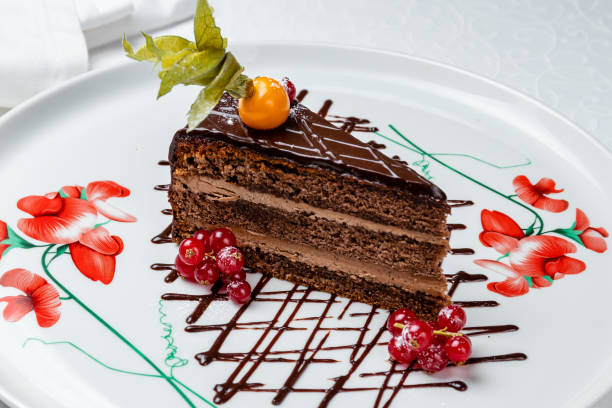 istock A piece of cake Prague on white table 1221206322