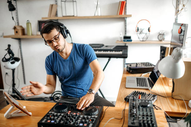 istock I am enjoying music at my home 1221206487