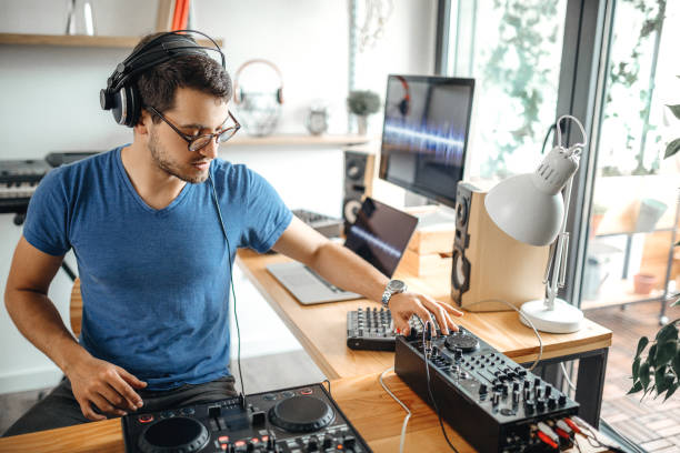 istock I am enjoying music at my home 1221206531