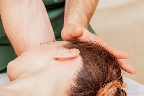 istock Head massage of woman. 1221213176