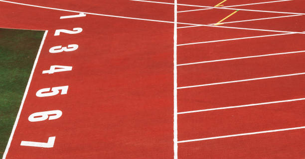 istock Classic treadmill of the stadium 1221215090