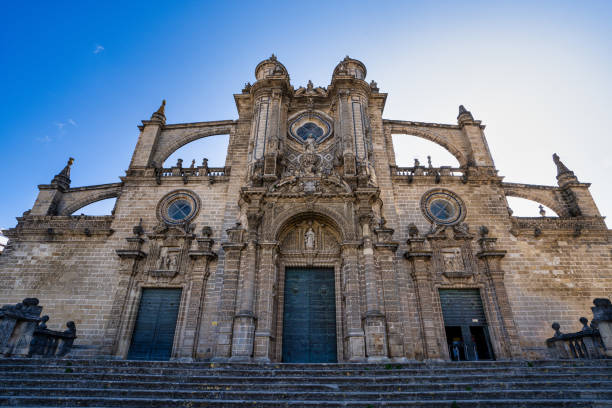 cúpula de la catedral de jerez de la frontera san salvador, cádiz, andalucía, españa - cadiz province fotografías e imágenes de stock