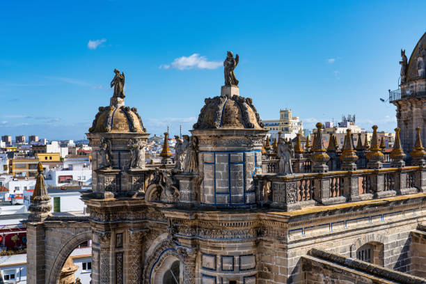 cúpula de la catedral de jerez de la frontera san salvador, cádiz, andalucía, españa - cadiz province fotografías e imágenes de stock