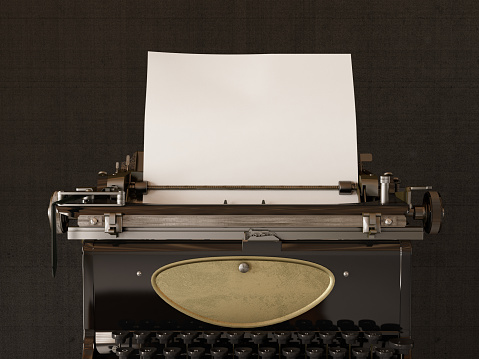Vintage Typewriter. 3d Render