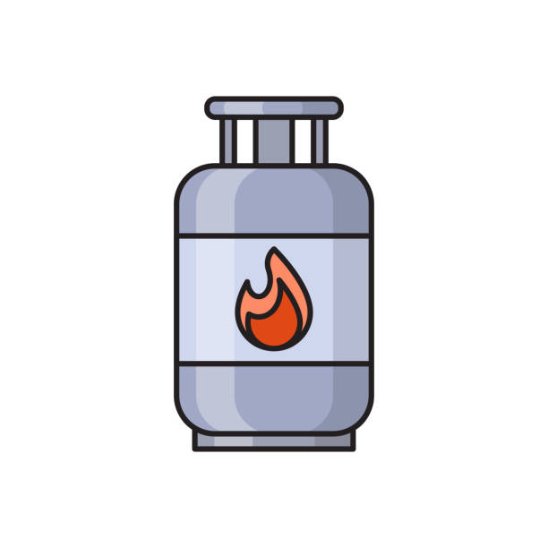 ilustrações de stock, clip art, desenhos animados e ícones de cylinder - botija de gas