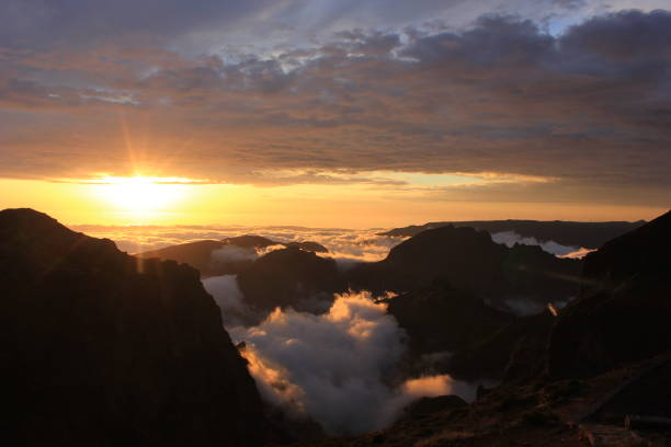Sunset in Pico de Areiro, Madeira island