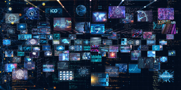 Media concept with TV screens