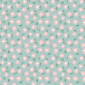 istock Seamless pattern made of small daisy flowers. Ditsy meadow ornament. Floral summer background. 1221228780