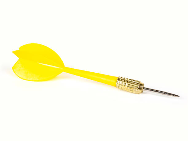 istock Yellow Dart Isolated on White Background, Clipping Path. 1221228986