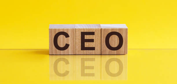CEO word made of wooden cubes on a yellow background with copy space, business concept CEO word made of wooden cubes on a yellow background with copy space, business concept chief leader photos stock pictures, royalty-free photos & images