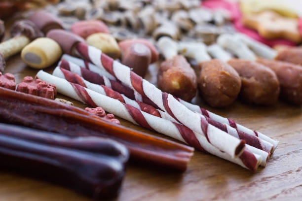 istock Dog tasty colored biscuits, snacks for dogs 1221231828
