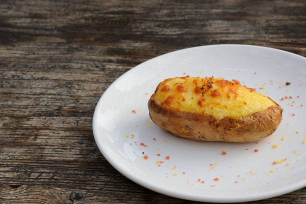 baked potato on a white plate