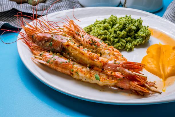 istock Tiger prawns on the grill 1221237947