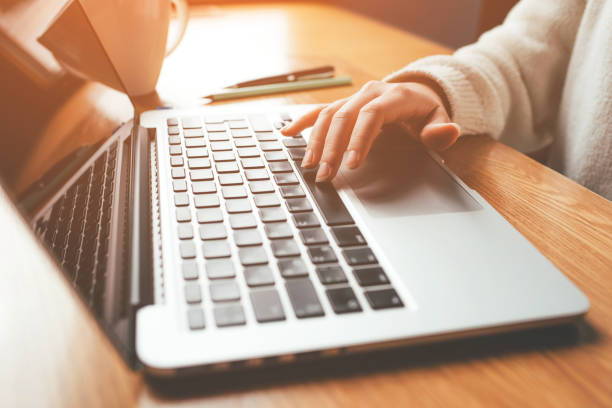 istock Young woman working in home on her laptop computer. 1221237980