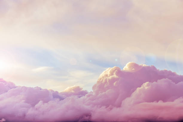 istock beautiful cumulus clouds at sunset, sunrise. pink, fabulous 1221239683