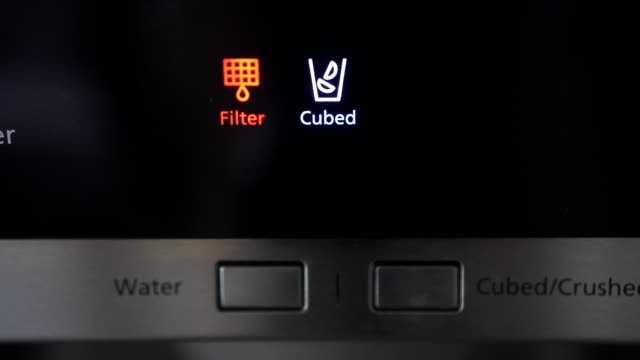 Refrigerator water filter indicator light on