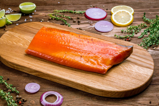 istock hot smoked trout fillet 1221242296