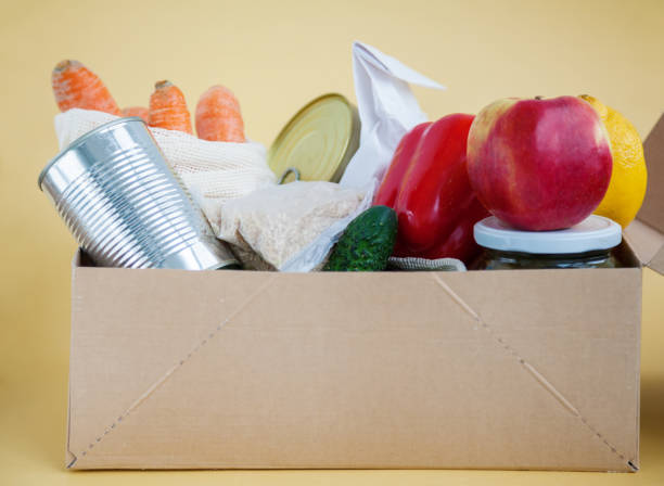 istock Donation box with various food 1221244133