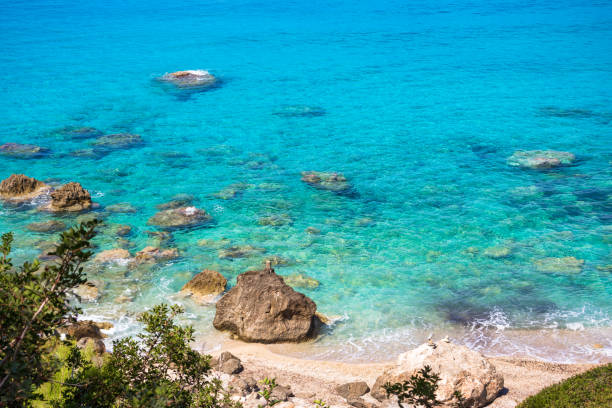 istock Pefkoulia beach on Lefkada island, Greece 1221245081