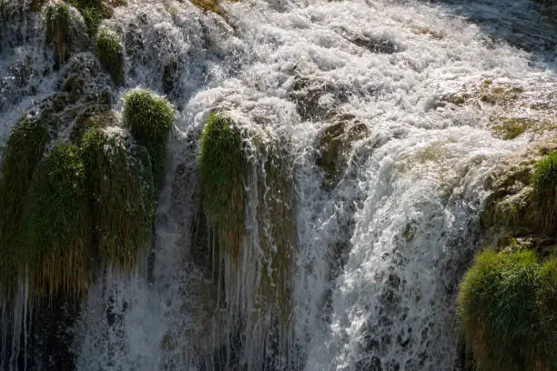 Photo of Amazing view of the natural Krka waterfalls.