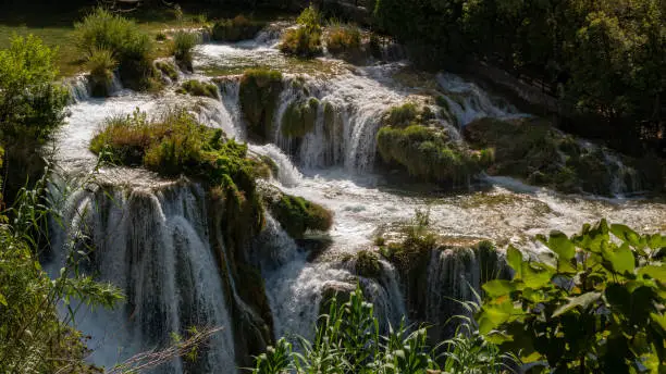 Photo of Amazing view of the natural Krka waterfalls.