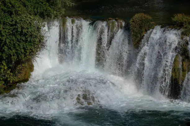 Photo of Amazing view of the natural Krka waterfalls.