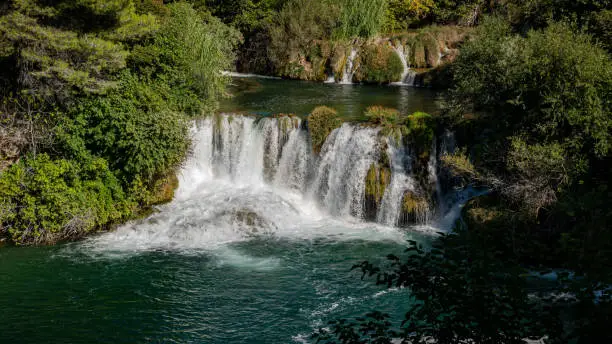 Photo of Amazing view of the natural Krka waterfalls.