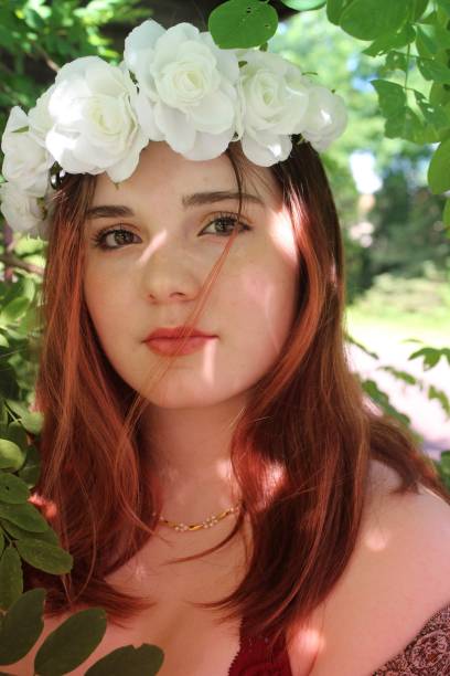istock Girl with Flower Crown 1221245295