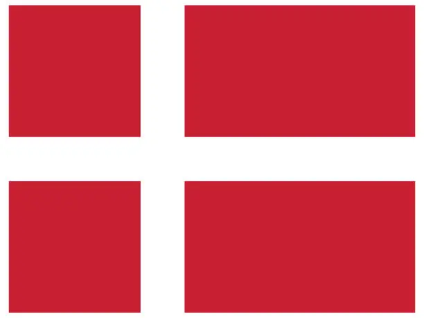 Vector illustration of Flag of Dano–Norwegian Oldenburg Realm