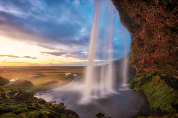 istock Seljalandsfoss Waterfall During Sunset in Southern Iceland 1221246303