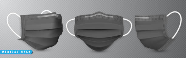 istock Realistic medical face mask. Details 3d medical mask. Vector illustration 1221246670